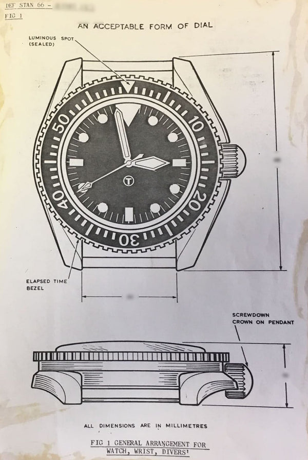 MWC 1999-2001 Pattern Automatic Military Divers Watch  - Retro Luminous Paint, Sapphire Crystal, 60 Hour Power Reserve - EX DEMO AND PROMOTION WATCH