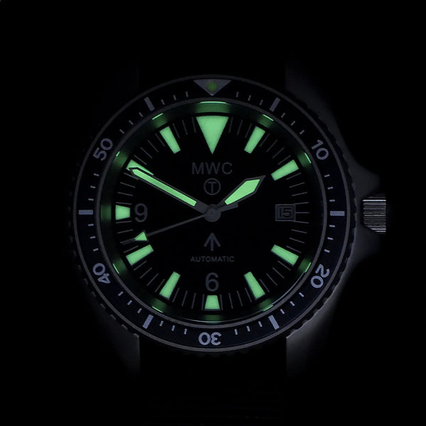 MWC 1999-2001 Pattern Automatic Military Divers Watch  - Retro Luminous Paint, Sapphire Crystal, 60 Hour Power Reserve - EX DEMO AND PROMOTION WATCH