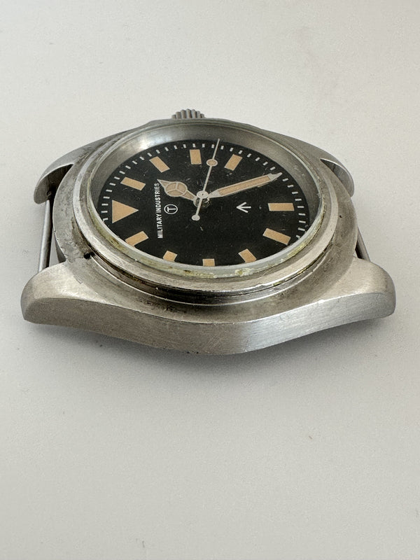Military Industries 1982 Pattern 300m Water Resistant Military Divers Watch (Automatic)  Bezel Missing and Crown Needs Adjustment