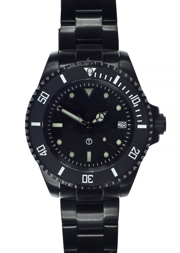 MWC 24 Jewel 300m Automatic Divers Watch with Ceramic Bezel and Sapphire Crystal on PVD Bracelet - Ex Display from a Trade Show Save 50%!
