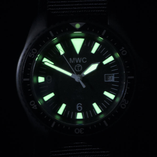 Latest MWC Quartz Military Divers Watch with Sapphire Crystal and 10 Year Battery Life - NATO STOCK NUMBER NSN 6645-99-157-3496 - NEEDS ATTENTION