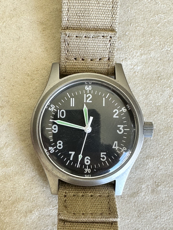 A-11 1940s WWII Pattern Military Watch (Automatic) Runs But Could Need Regulating