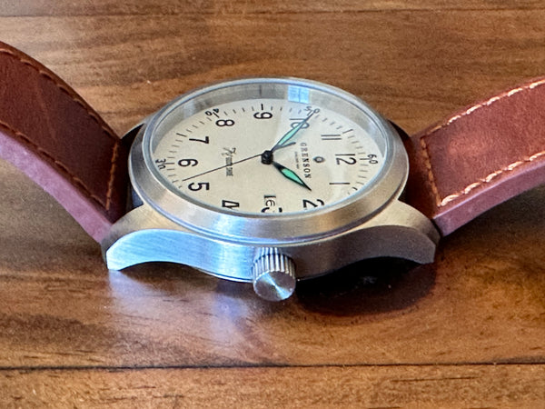 Grenson 24 Jewel Automatic Pilots Watch with 100m Water Resistant on Calf Leather Strap - Part Exchange Watch in Mint Condition