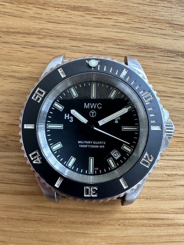 MWC 300m Military Quartz Divers Watch with Tritium GTLS - Not Running Fault Unknown