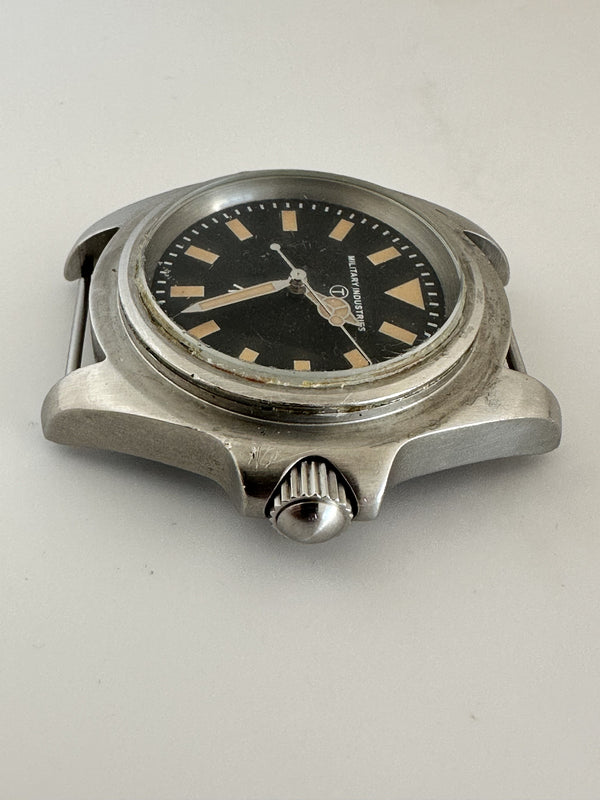 Military Industries 1982 Pattern 300m Water Resistant Military Divers Watch (Automatic)  Bezel Missing and Crown Needs Adjustment