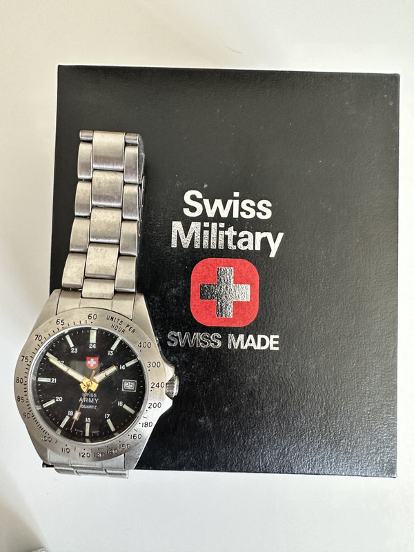 Swiss Army Watch Looks New with Plastic on Caseback and Crystal 20+ Years Old (Needs New Battery and a Check Over)
