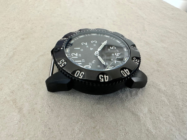 MWC P656 Tactical Series Watch with GTLS Tritium, Ronda 715li Movement and Sapphire Crystal (Date Version) - Running Fine but Needs Hand Re-Setting