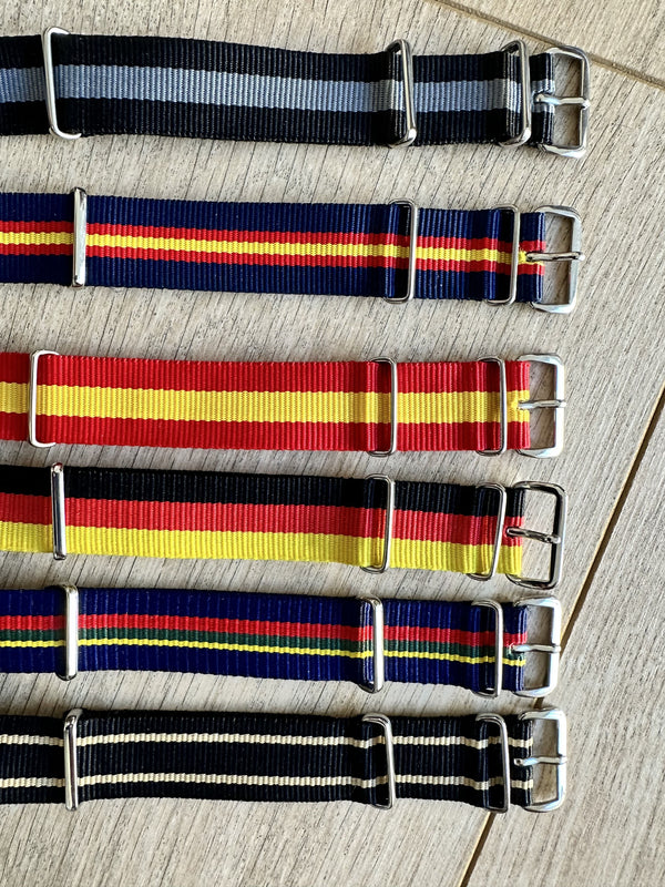 Clearance Bundle of 6 x 20mm Mixed NATO Military Watch Straps as Pictured Greatly Reduced