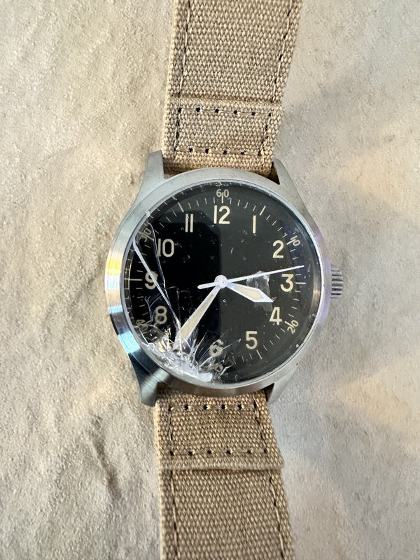 A-11 1940s WWII Pattern Military Watch (Automatic) Brushed Steel Finish with 100m Water Resistance