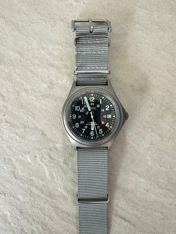MWC Titanium General Service Watch, 300m Water Resistant, 10 Year Battery Life, Luminova, Sapphire Crystal and 12/24 Dial Format - Needs Attention