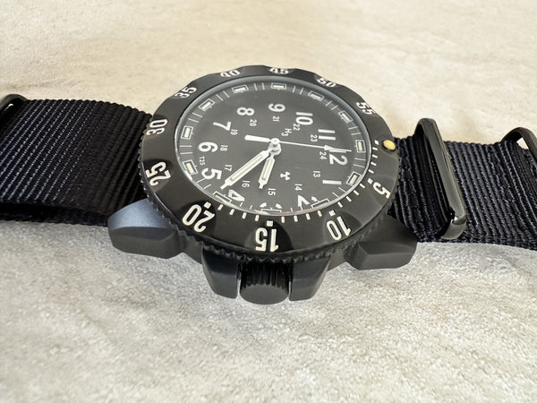 MWC P656 Tactical Series Watch with GTLS Tritium, 10 Year Battery Life Ronda 715li MovementMovement and Sapphire Crystal- Looks New