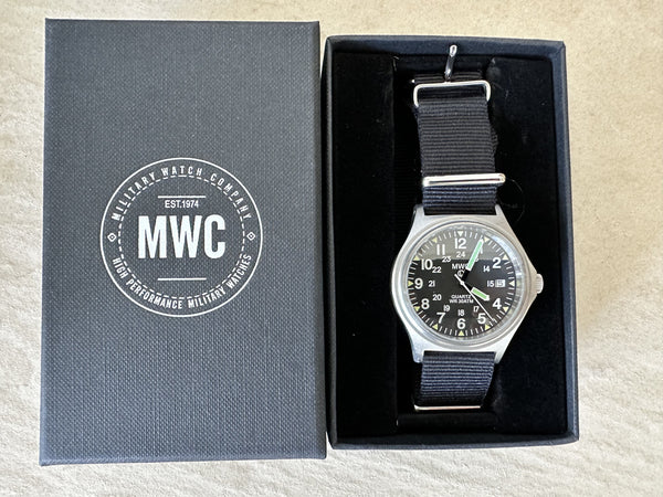 MWC G10 300m / 1000ft Water resistant Limited Edition Military Watch in Stainless Steel with Sapphire Crystal on NATO Strap - Running Fine