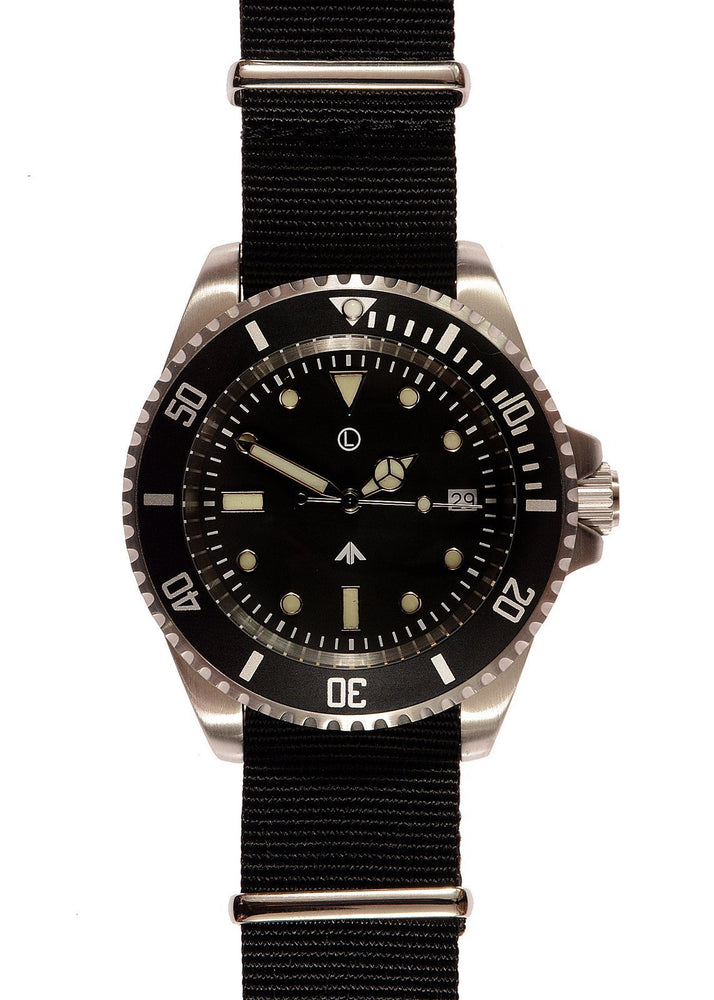 MWC 300m / 1000ft Stainless Steel Quartz Military Divers Watch (Unbranded) Ex Display Watch from the 2022 SPIE Security + Defence Show in Berlin - Reduced to Half Price!
