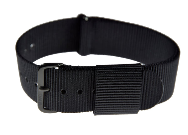 Reduced to Clear - Bundle of Five 18mm US Pattern Black PVD Military Watch Straps Save over 70%!