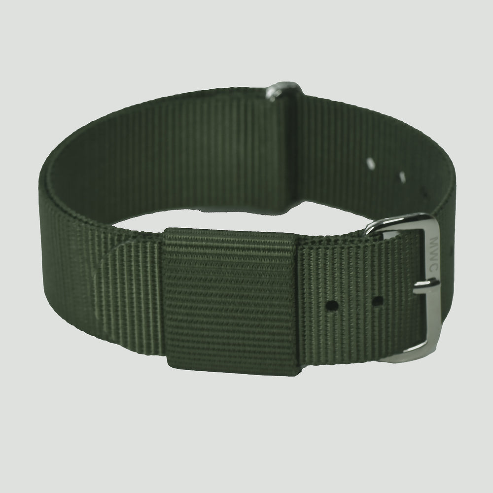 Reduced to Clear - Bundle of Five 20mm US Pattern Olive Green Military Watch Straps Save over 70%!