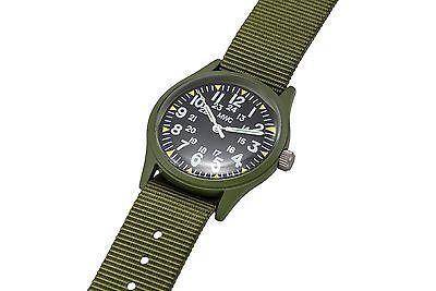 4 x 18mm Olive US Pattern Military Watch Strap with Black Buckles only $1.05 / 75p Each!