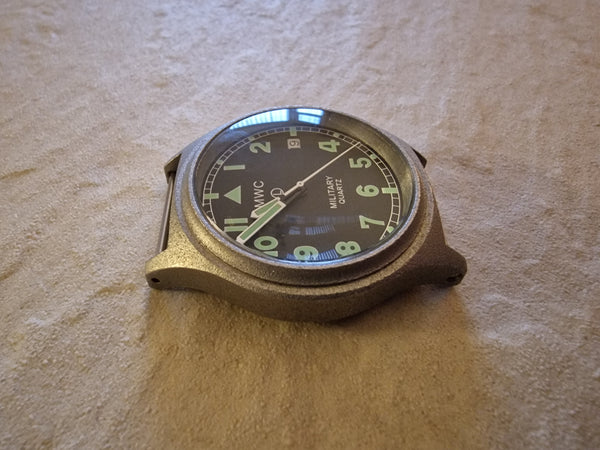 MWC G10 100m Water resistant Military Watch in Stainless Steel Case (Looks Very New but Crown Missing)