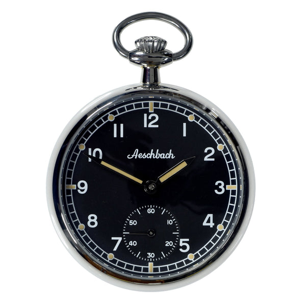 Aeschbach WW2 Pattern German Airforce (Luftwaffe) 17 Jewel Hand Wound Military Pocket Watch