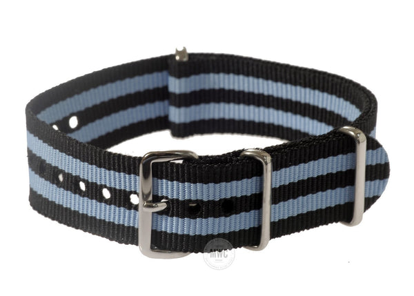 20mm "Blue and Black" NATO Military Watch Strap