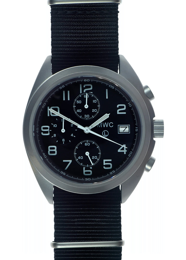 MWC NATO Pattern Stainless Steel Hybrid Military Pilots Chronograph with Sapphire Crystal