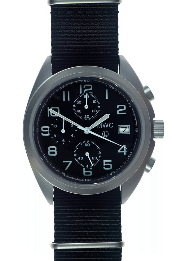 MWC NATO Pattern Stainless Steel Hybrid Military Pilots Chronograph with Sapphire Crystal -  1 of 2 Ex Display Watches From the 2023 IWA Show in Nürnberg, Germany