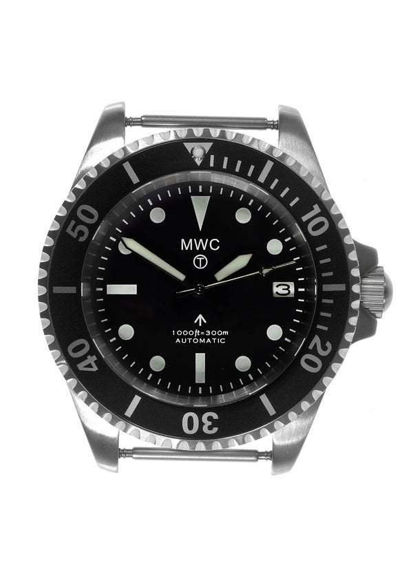 MWC 24 Jewel 1982 Pattern 300m Automatic Military Divers Watch with Sapphire Crystal on a NATO Webbing Strap - Ex Display Watch Save 50% Off Normal Price