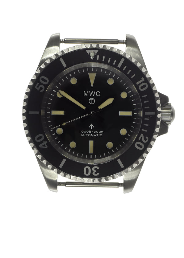 MWC 24 Jewel 1982 Pattern 300m Automatic Military Divers Watch with Sapphire Crystal on a NATO Webbing Strap (Non Date Version)