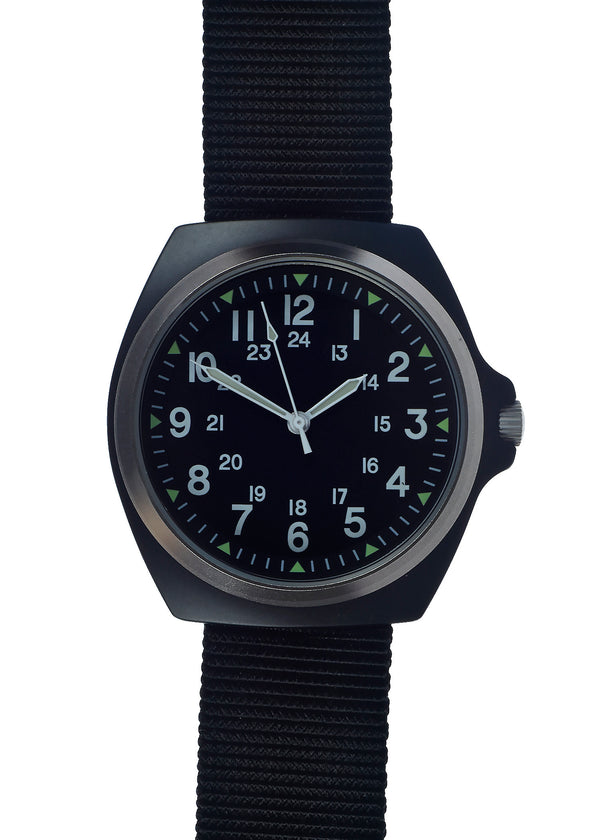 Batch of 10 Watches for Resellers - Military Industries Remake of the mid 1980s Pattern MIL-W-46374C U.S Pattern Military Watch in Matt Black - These Watches Will Probably Need Batteries Soon