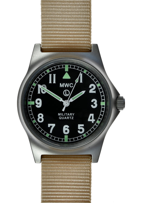 MWC G10 LM Non Date Stainless Steel Military Watch (Desert Strap)