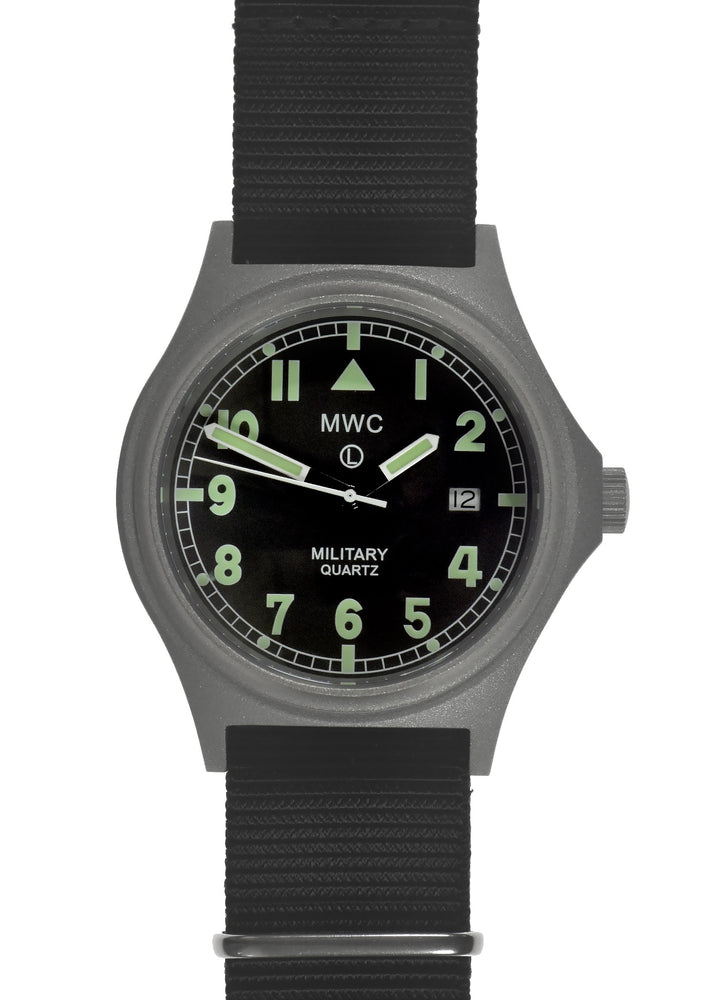 MWC G10 50m (165ft) Water Resistant NATO Pattern Military Watch with Satin Case Finish, Fixed Strap Bars and 60 Month Battery Life - Running but Crown Needs Resettingrent