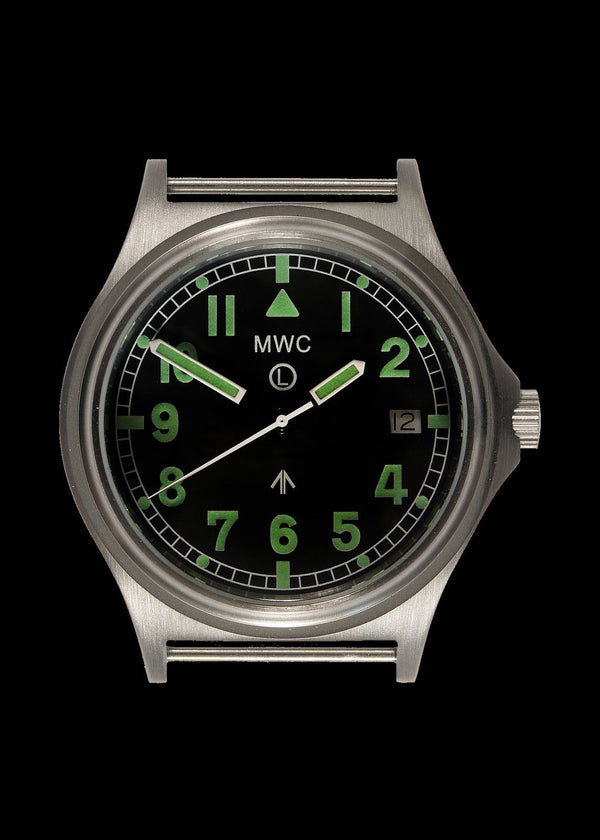 MWC G10 300m / 1000ft Water resistant Limited Edition Brushed Stainless Steel Military Watch with Sapphire Crystal on NATO Strap - Brand New But Runs Intermittently
