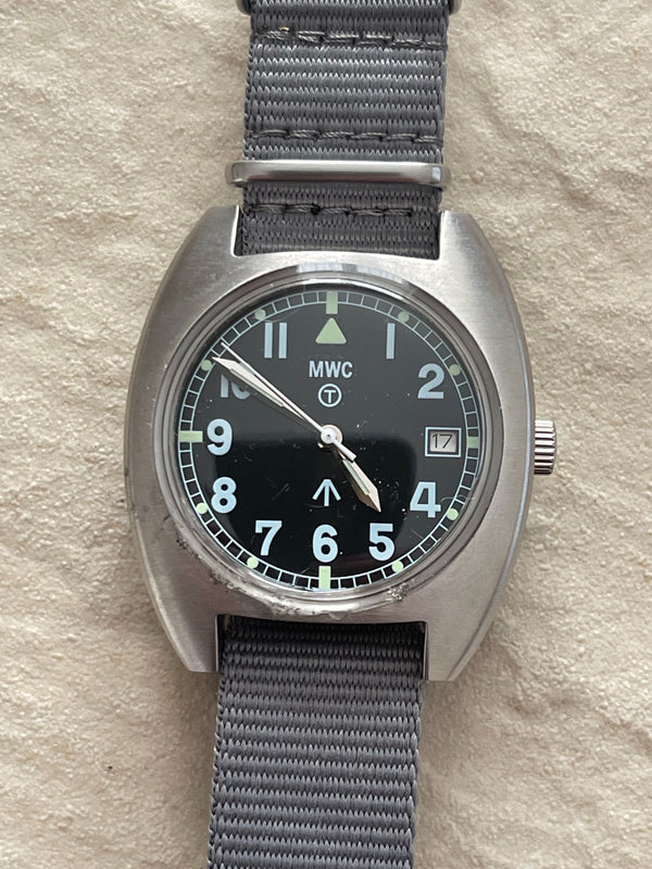 MWC W10 1970's Pattern Automatic Military Watch (Runs Fine but Crystal Shows Slight Residue)