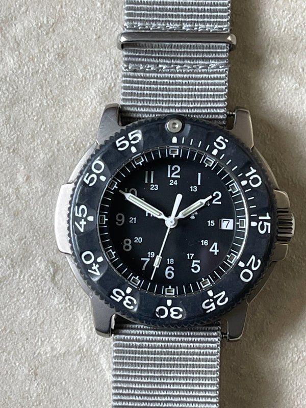 Rare 2004 Military Specification P6506 Watch with GTLS Tritium, Quartz Movement and Sapphire Crystal (Date Version) - Not Running But Around 18 Years Old So Maybe Just a Battery