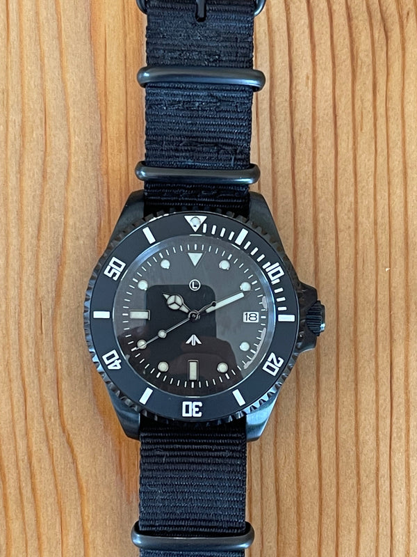 MWC Non Reflective PVD 300m Automatic Military Divers Watch Current Model with Sapphire Crystal and Ceramic Bezel- Running and Looks Very New
