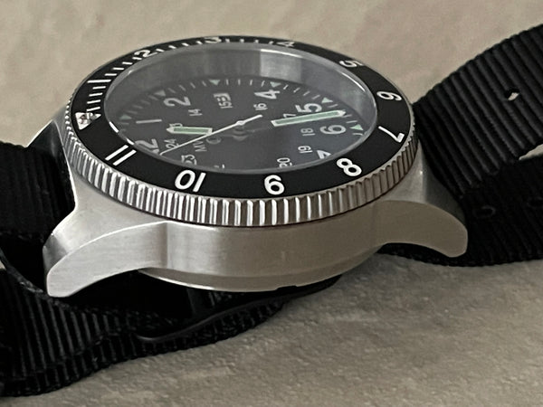 MWC 300m Water Resistant Stainless Steel Navigator Watch with Luminova (Automatic) - Missing PIP on Bezel