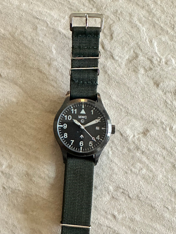 Rare MWC Mk III Gunmetal 1950's Pattern 100m Water Resistant Automatic Military Watch - No Fault Apparent and Runs