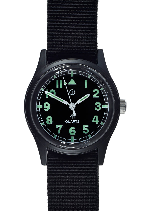 Military Industries Covert Black General Service Watch with 12 Hour Pattern Dial - CLEARANCE PRICE - Brand New but Probably Needs a New Battery