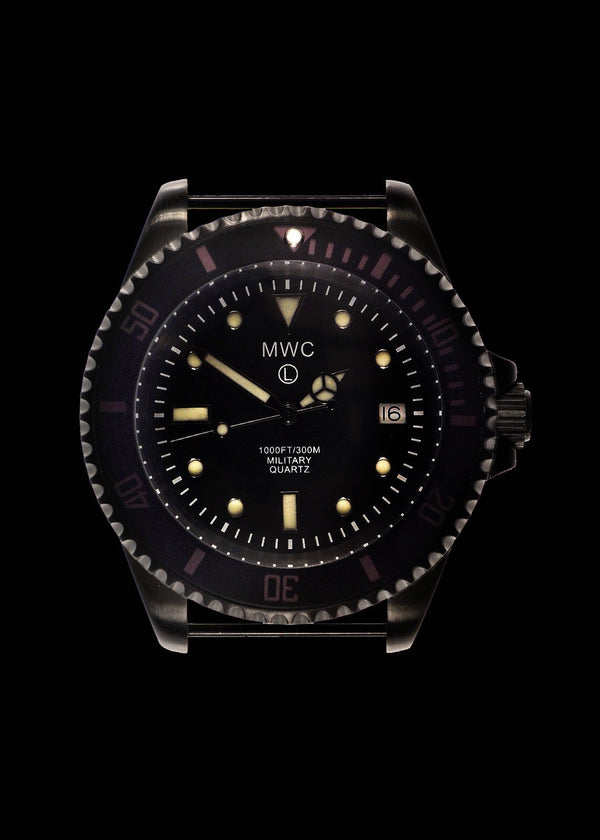 MWC 300m / 1000ft PVD Quartz Military Divers Watch on James Bond Strap