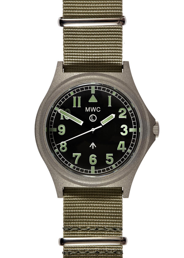 MWC G10 300m / 1000ft Water resistant Stainless Steel Military Watch with Sapphire Crystal (Non Date) - Brand New Contract Surplus Watch Reduced to Clear
