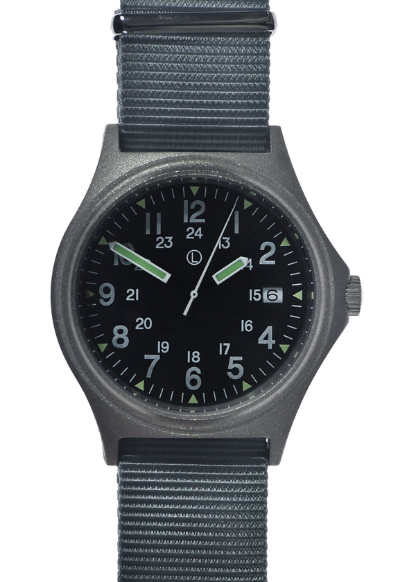 MWC G10 100m Water resistant Military Watch in Stainless Steel Case with Screw Crown - Ex Display Watch from a Show Half Normal Price to Clear