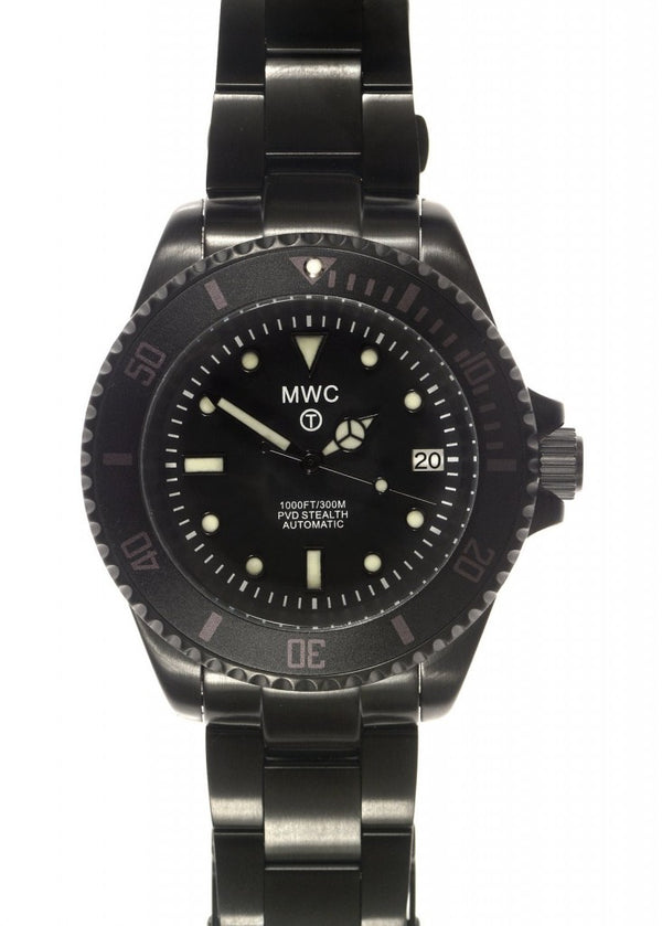 MWC 24 Jewel 300m Automatic Divers Watch on a PVD Bracelet (Shop Soiled Packaging from Exhibition)
