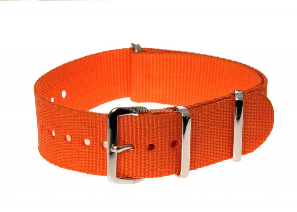 18mm Orange "High Visibility" Search and Rescue (SAR) NATO Military Watch Strap