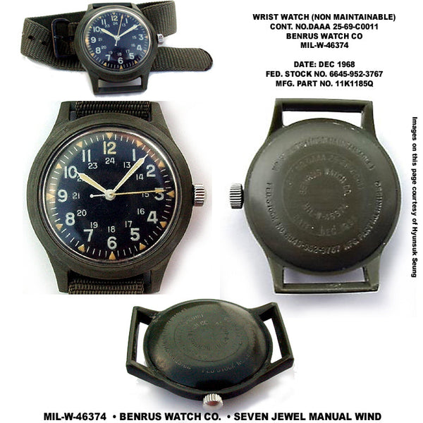 Original 1965 Vietnam War 16mm Nylon Webbing Watch Strap - Very Rare in Unused/Unissued Condition