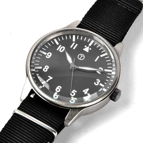 1960s Pattern Military Watch in Retro Pattern Casing on Nylon Webbing Strap - Needs a New Battery
