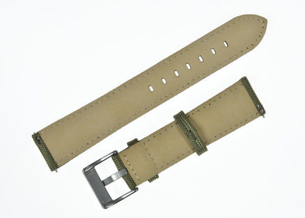 18mm Olive Green Sailcloth CORDURA® Watchstrap