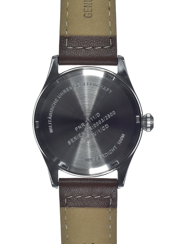 MWC Classic 40mm Stainless Steel Aviator Watch with Hybrid Movement and 100m Water Resistance