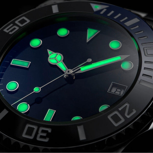 MWC 21 Jewel 300m Automatic Military Divers Watch with Sapphire Crystal and Ceramic Bezel on a Steel Bracelet (2021 Model Reduced)