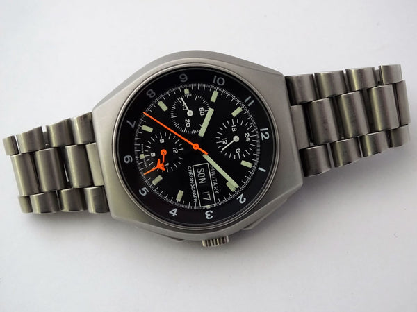 Tutima German Luftwaffe Military Chronograph NATO Reference 6645-12-194-8642 - Mint Condition
