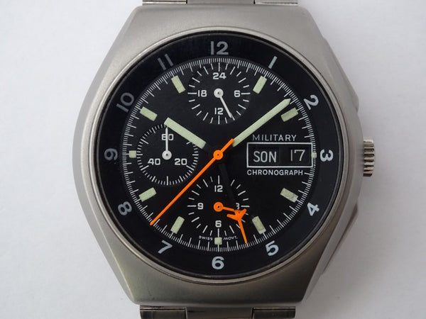 Tutima German Luftwaffe Military Chronograph NATO Reference 6645-12-194-8642 - Mint Condition
